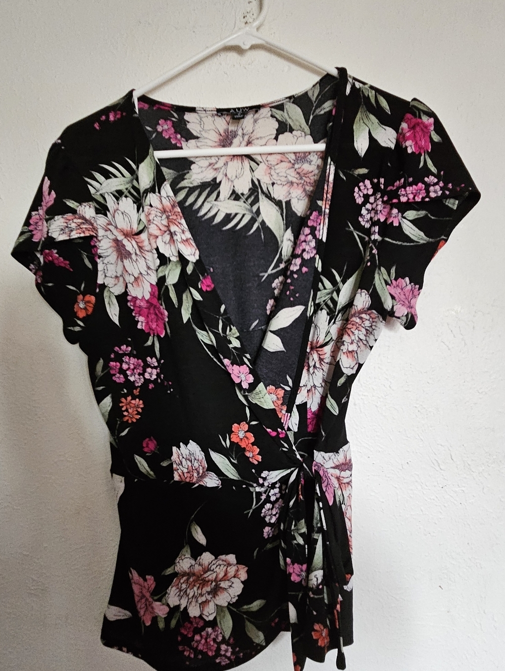 Womens Wrap Floral Blouse